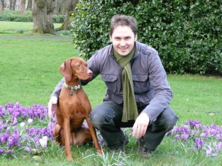 Edmund Kilday with his own dog